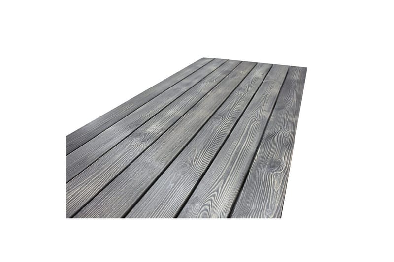 Utendørs møbelgruppe 190 cm Bord & 6 Merida naturlige stoler Grå - Grå - Hagemøbler - Hagegruppe - Spisegrupper hage