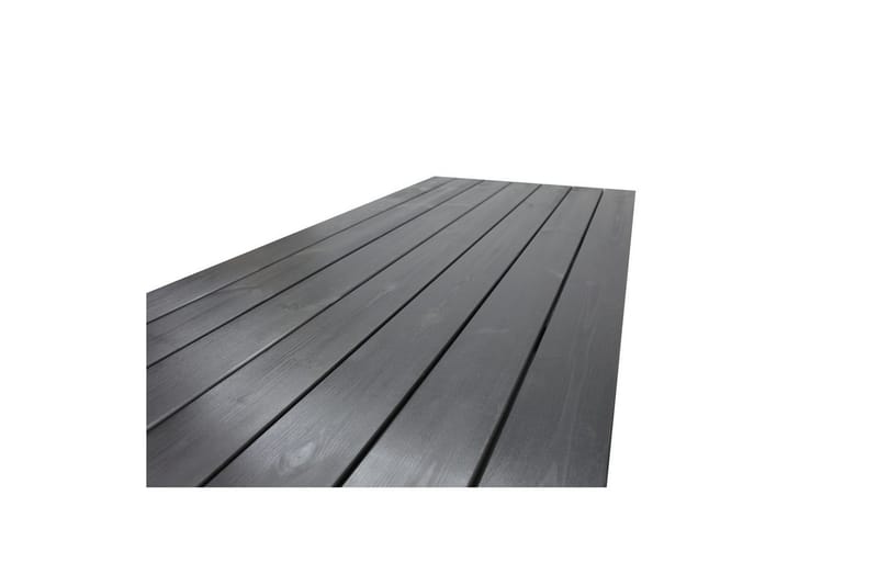 Utendørs møbelgruppe 190 cm Bord & 6 Merida naturlige stoler Svart - Svart - Hagemøbler - Hagegruppe - Spisegrupper hage