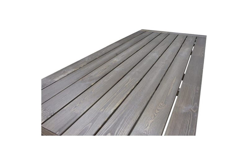 Utendørs møbelgruppe 220 cm bord 26 6 Belize grå stoler Brun - Brun - Hagemøbler - Hagegruppe - Spisegrupper hage