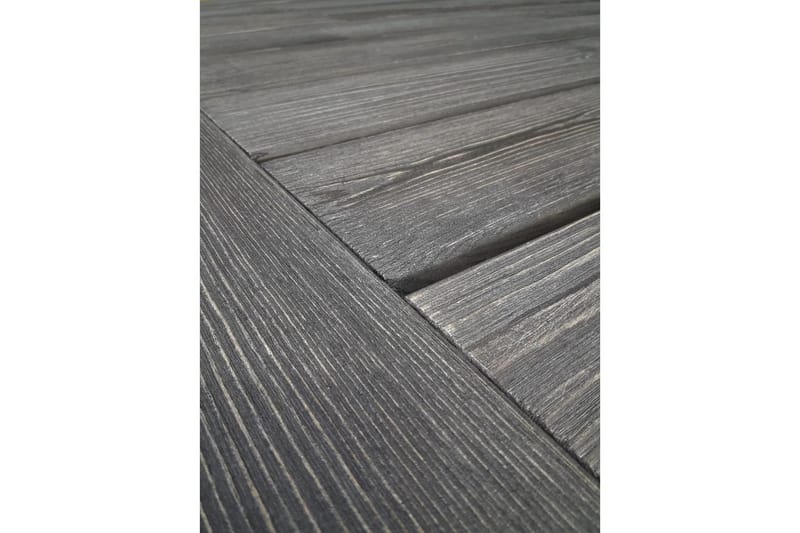 Utendørs møbelgruppe 220 cm bord 26 6 Levanto grå stoler Grå - Grå - Hagemøbler - Hagegruppe - Spisegrupper hage