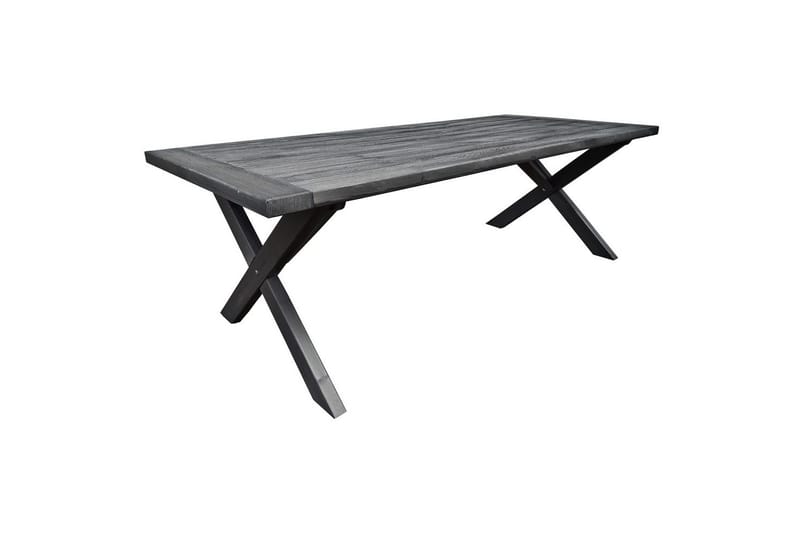 Utendørs møbelgruppe 220 cm bord 26 6 Levanto grå stoler Grå - Grå - Hagemøbler - Hagegruppe - Spisegrupper hage