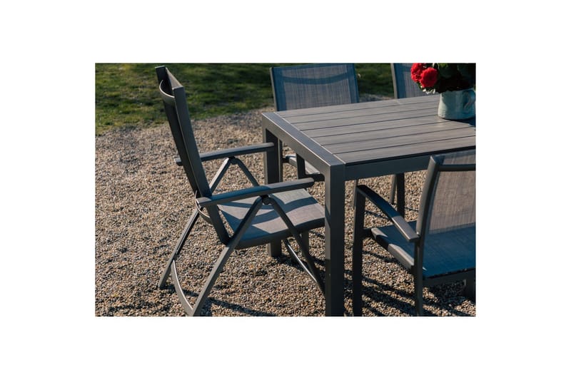 Utendørs møbelgruppe Lifestyle Garden Solana 163 cm 4 Carver stoler + 2 posisjonsstoler - 4 Carver stoler + 2 posisjonsstoler - Hagemøbler - Hagegruppe - Spisegrupper hage