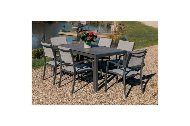 Utendørs møbelgruppe Lifestyle Garden Solana 163 cm 6 snekkerstoler - 6 snekkerstoler - Hagemøbler - Hagegruppe - Spisegrupper hage