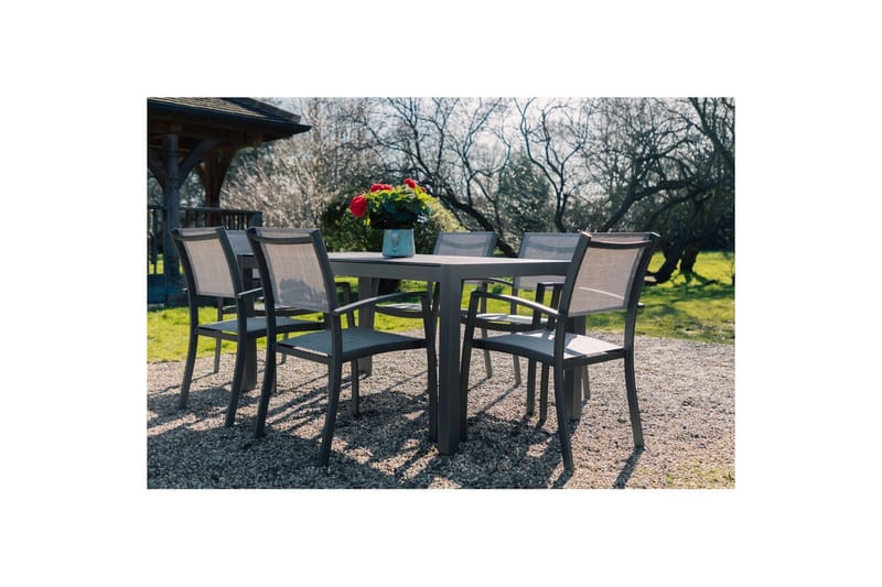 Utendørs møbelgruppe Lifestyle Garden Solana 163 cm 6 snekkerstoler - 6 snekkerstoler - Hagemøbler - Hagegruppe - Spisegrupper hage