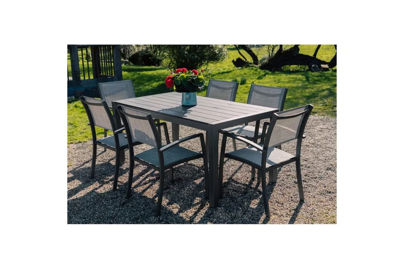 Utendørs møbelgruppe Lifestyle Garden Solana 163 cm 6 snekkerstoler - 6 snekkerstoler - Hagemøbler - Hagegruppe - Spisegrupper hage