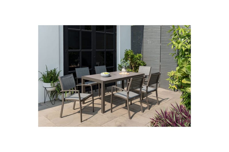 Utendørs møbelgruppe Lifestyle Garden Solana 163 cm 6 snekkerstoler - 6 snekkerstoler - Hagemøbler - Hagegruppe - Spisegrupper hage