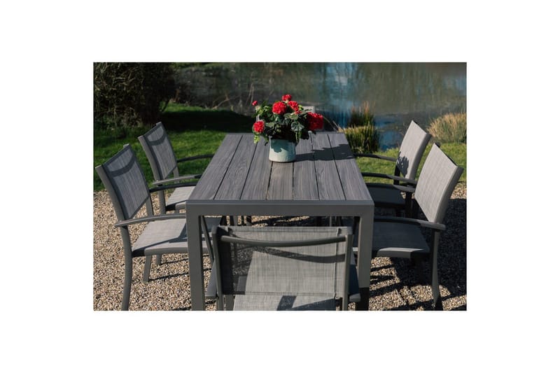 Utendørs møbelgruppe Lifestyle Garden Solana 163 cm 6 snekkerstoler - 6 snekkerstoler - Hagemøbler - Hagegruppe - Spisegrupper hage