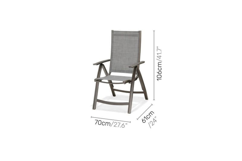 Utendørs møbelgruppe Lifestyle Garden Solana 201 cm 6 carver stoler + 2 posisjons stoler - 6 carver stoler + 2 posisjons stoler - Hagemøbler - Hagegruppe - Spisegrupper hage
