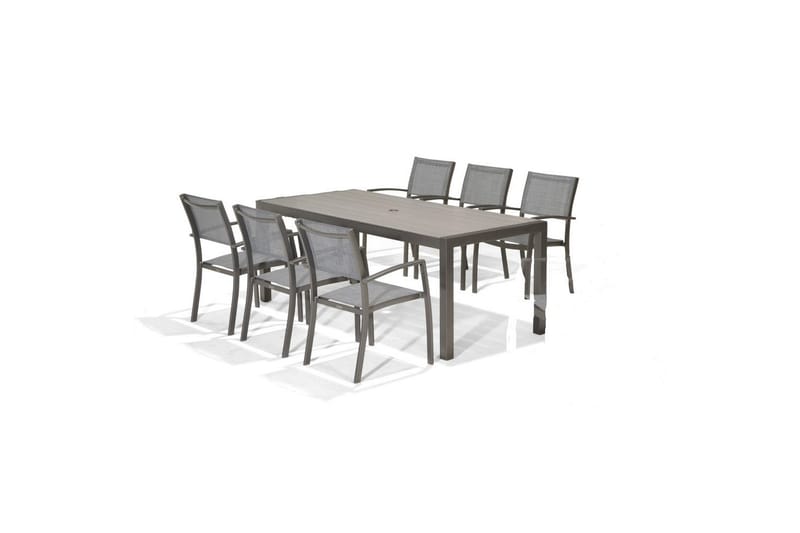 Utendørs møbelgruppe Lifestyle Garden Solana 201 cm 6 snekkerstoler - 6 snekkerstoler - Hagemøbler - Hagegruppe - Spisegrupper hage