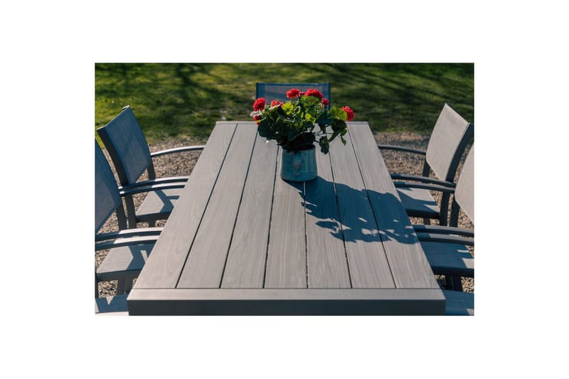 Utendørs møbelgruppe Lifestyle Garden Solana 201 cm 6 snekkerstoler - 6 snekkerstoler - Hagemøbler - Hagegruppe - Spisegrupper hage