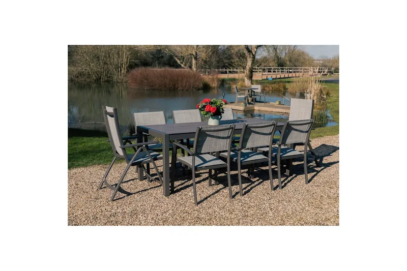 Utendørs møbelgruppe Lifestyle Garden Solana 201 cm 6 snekkerstoler - 6 snekkerstoler - Hagemøbler - Hagegruppe - Spisegrupper hage