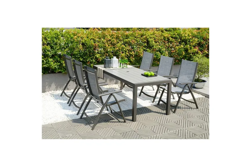 Utendørs møbelgruppe Lifestyle Garden Solana 201 cm 6 posisjons stoler - 6 posisjons stoler - Hagemøbler - Hagegruppe - Spisegrupper hage