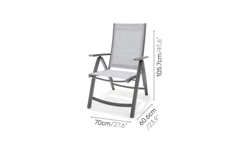 Utendørs møbelgruppe Lifestyle Garden Solana 88 cm 4 posisjonsstoler - 4 posisjonsstoler - Hagemøbler - Hagegruppe - Spisegrupper hage