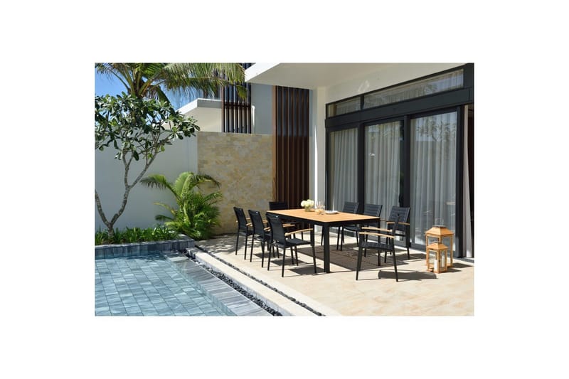 Utendørs møbelgruppe Lifestyle Garden Portals 209 cm 8 lette carver-stoler - 8 lette carver-stoler - Hagemøbler - Hagegruppe - Spisegrupper hage