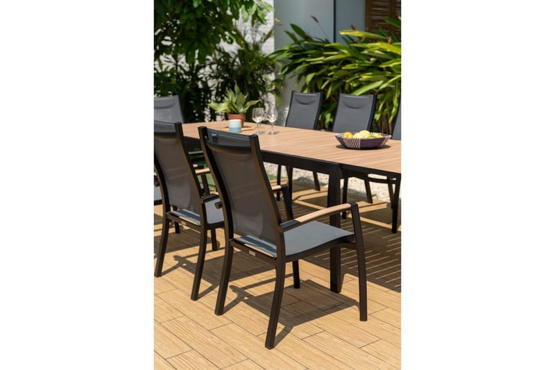 Utendørs møbelgruppe Lifestyle Garden Panama 210-300 cm 10 stabelbar lenestol - 10 stabelbar lenestol - Hagemøbler - Hagegruppe - Spisegrupper hage