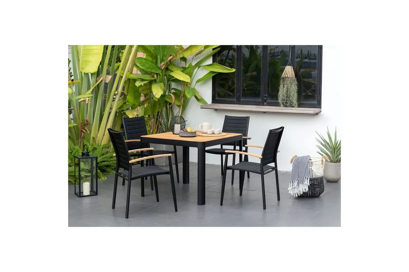 Utendørs møbelgruppe Lifestyle Garden Portals 95 cm 4 lite Carver stoler - 4 lite Carver stoler - Hagemøbler - Hagegruppe - Spisegrupper hage