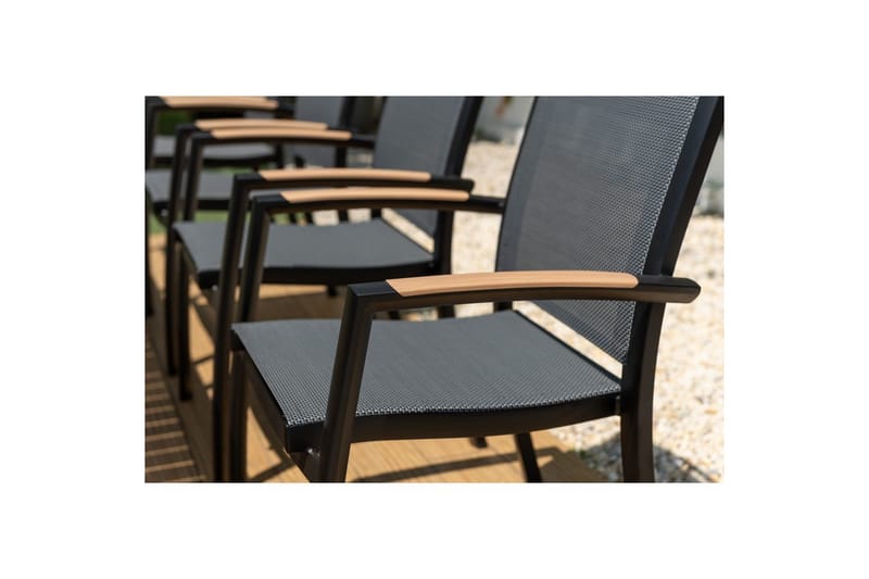 Utendørs møbelgruppe Lifestyle Garden Panama 210-300 cm 8 stablestoler - 8 stablestoler - Hagemøbler - Hagegruppe - Spisegrupper hage