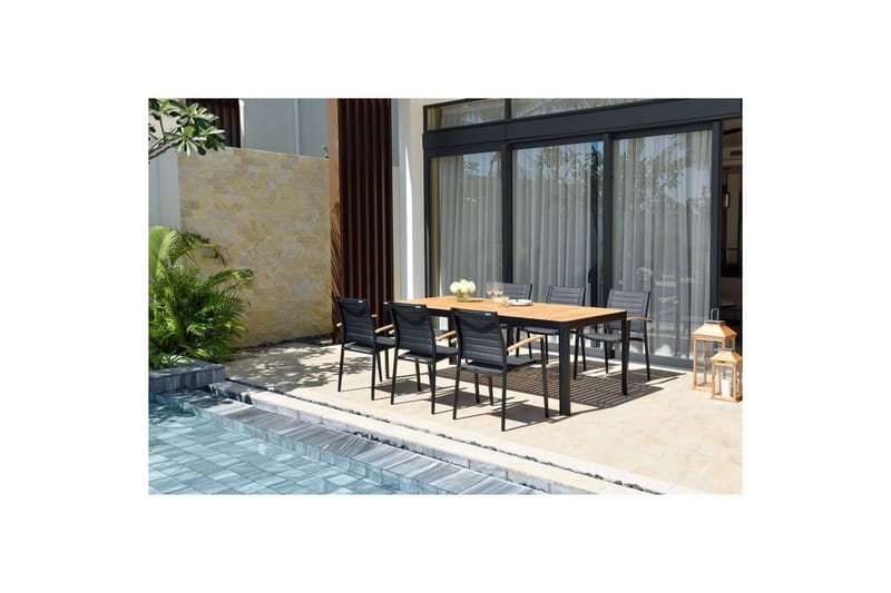 Utendørs møbelgruppe Lifestyle Garden Portals 209 cm 6 litt carver stoler - 6 litt carver stoler - Hagemøbler - Hagegruppe - Spisegrupper hage