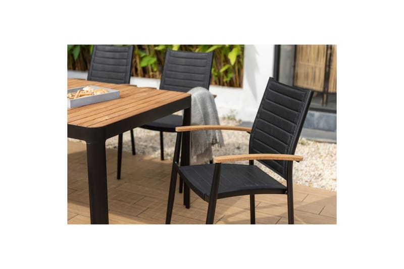 Utendørs møbelgruppe Lifestyle Garden Portals 161 cm 4 lite Carver stoler - 4 lite Carver stoler - Hagemøbler - Hagegruppe - Spisegrupper hage