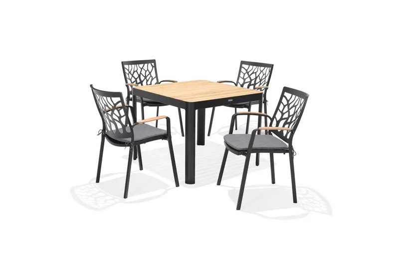 Utendørs møbelgruppe Lifestyle Garden Portals 95 cm 4 hage stoler, 4 hage stoler