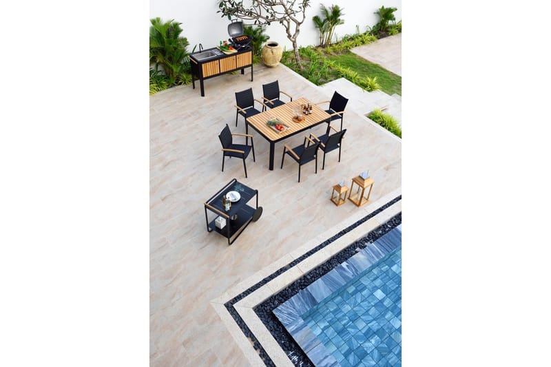 Utendørs møbelgruppe Lifestyle Garden Portals 161 cm 6 litt carver stoler - 6 litt carver stoler - Hagemøbler - Hagegruppe - Spisegrupper hage