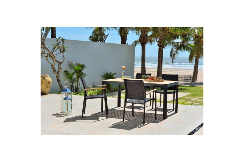 Utendørs møbelgruppe Lifestyle Garden Portals 161 cm 4 lite Carver stoler - 4 lite Carver stoler - Hagemøbler - Hagegruppe - Spisegrupper hage