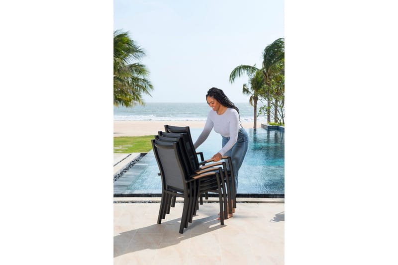 Utendørs møbelgruppe Lifestyle Garden Panama 210-300 cm 8 stablestoler - 8 stablestoler - Hagemøbler - Hagegruppe - Spisegrupper hage