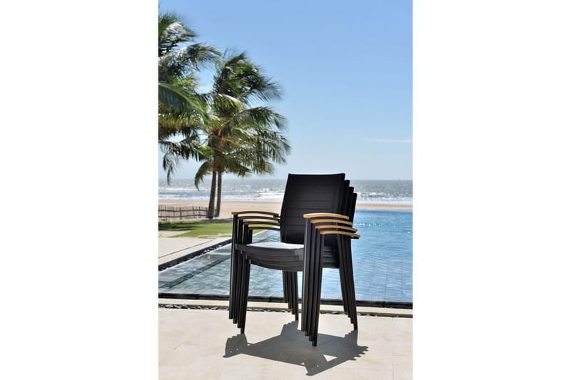 Utendørs møbelgruppe Lifestyle Garden Portals 161 cm 4 lite Carver stoler - 4 lite Carver stoler - Hagemøbler - Hagegruppe - Spisegrupper hage