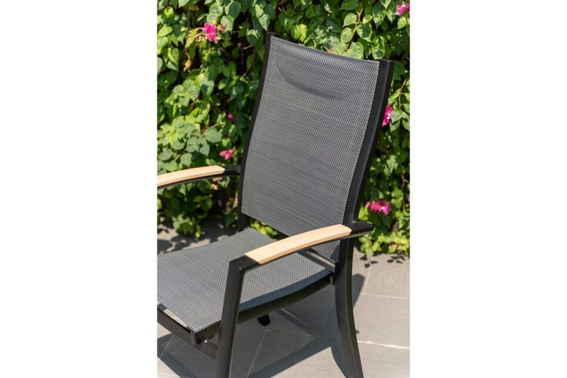 Utendørs møbelgruppe Lifestyle Garden Panama 210-300 cm 6 stablebar stoler + 2 posisjons stoler - 6 stablebar stoler + 2 posisjons stoler - Hagemøbler - Hagegruppe - Spisegrupper hage