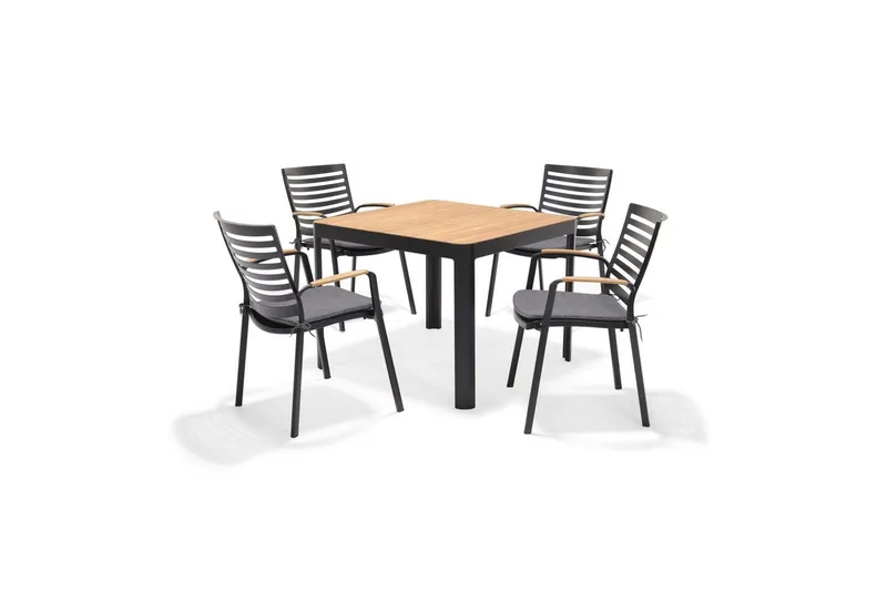 Utendørs møbelgruppe Lifestyle Garden Portals 95 cm 4 Carver stoler, 4 Carver stoler