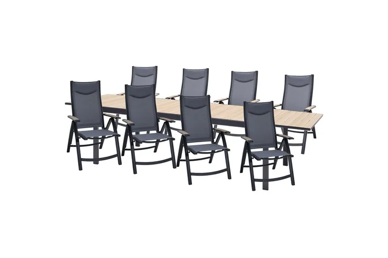 Utendørs møbelgruppe Lifestyle Garden Panama 210-300 cm 8 posisjonslenestol, 8 posisjonslenestol