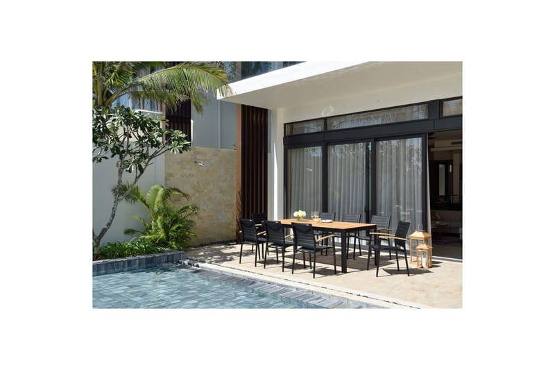 Utendørs møbelgruppe Lifestyle Garden Portals 209 cm 8 lette carver-stoler - 8 lette carver-stoler - Hagemøbler - Hagegruppe - Spisegrupper hage