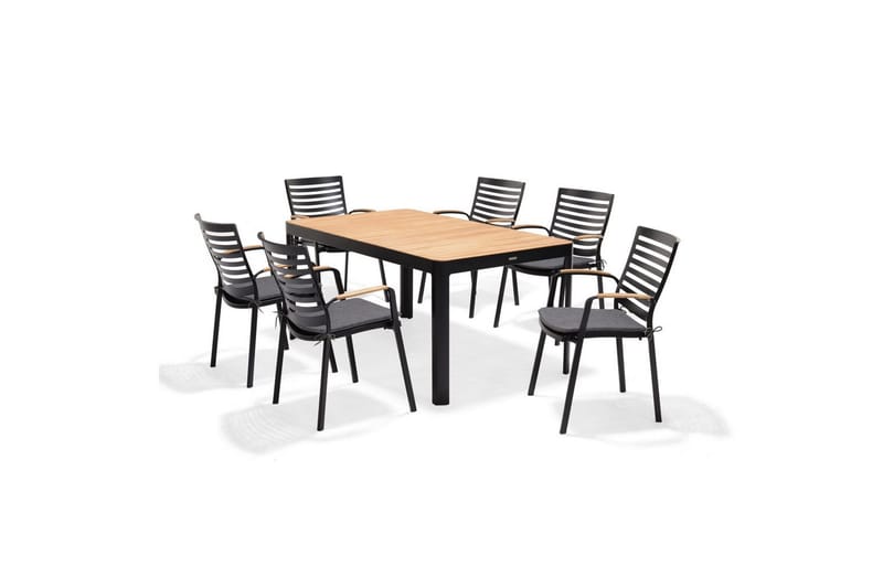 Utendørs møbelgruppe Lifestyle Garden Portals 161 cm 6 snekkerstoler - 6 snekkerstoler - Hagemøbler - Hagegruppe - Spisegrupper hage