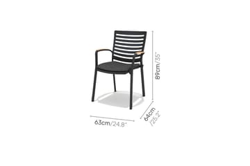Utendørs møbelgruppe Lifestyle Garden Portals 161 cm 6 snekkerstoler - 6 snekkerstoler - Hagemøbler - Hagegruppe - Spisegrupper hage
