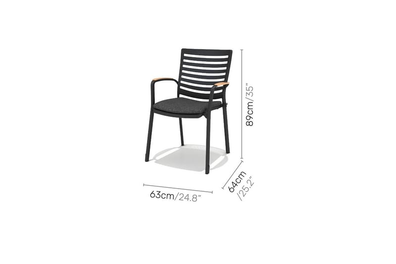 Utendørs møbelgruppe Lifestyle Garden Portals 95 cm 4 Carver stoler - 4 Carver stoler - Hagemøbler - Hagegruppe - Spisegrupper hage