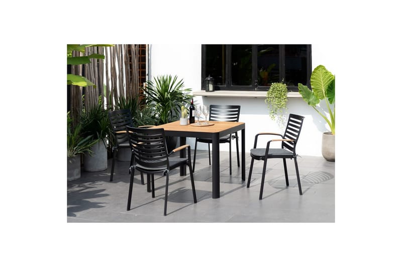 Utendørs møbelgruppe Lifestyle Garden Portals 95 cm 4 Carver stoler - 4 Carver stoler - Hagemøbler - Hagegruppe - Spisegrupper hage
