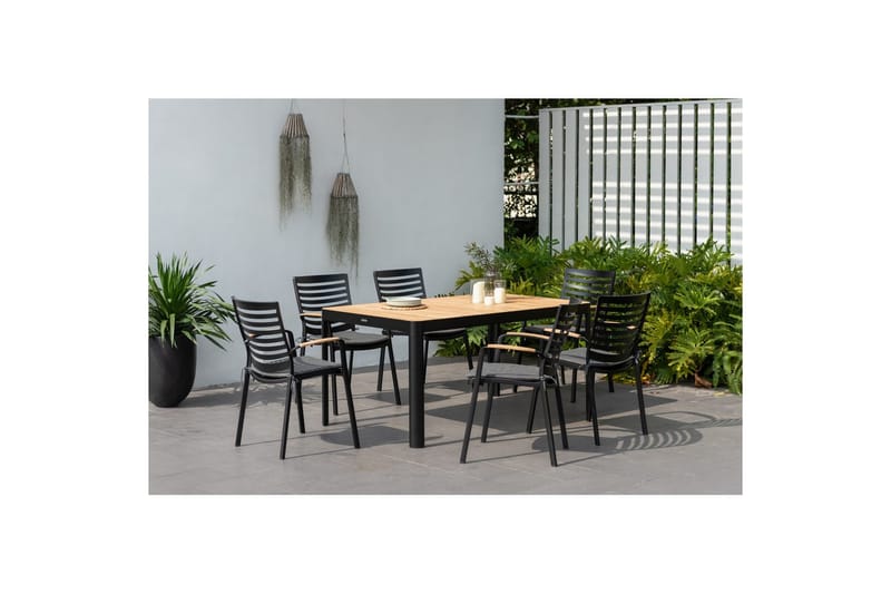 Utendørs møbelgruppe Lifestyle Garden Portals 161 cm 4 Carver stoler - 4 Carver stoler - Hagemøbler - Hagegruppe - Spisegrupper hage
