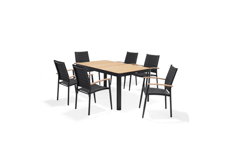 Utendørs møbelgruppe Lifestyle Garden Portals 161 cm 6 litt carver stoler - 6 litt carver stoler - Hagemøbler - Hagegruppe - Spisegrupper hage