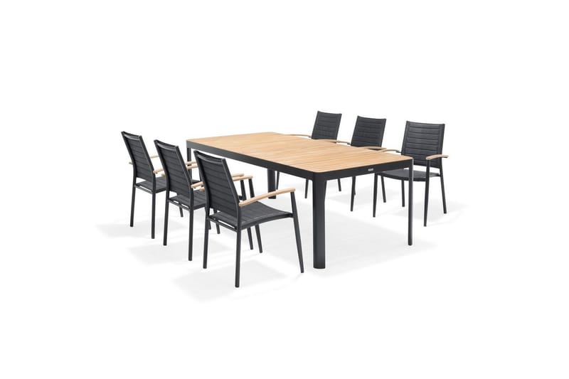 Utendørs møbelgruppe Lifestyle Garden Portals 209 cm 6 litt carver stoler - 6 litt carver stoler - Hagemøbler - Hagegruppe - Spisegrupper hage