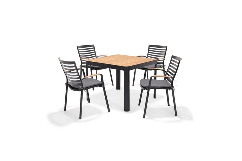 Utendørs møbelgruppe Lifestyle Garden Portals 95 cm 4 Carver stoler - 4 Carver stoler - Hagemøbler - Hagegruppe - Spisegrupper hage