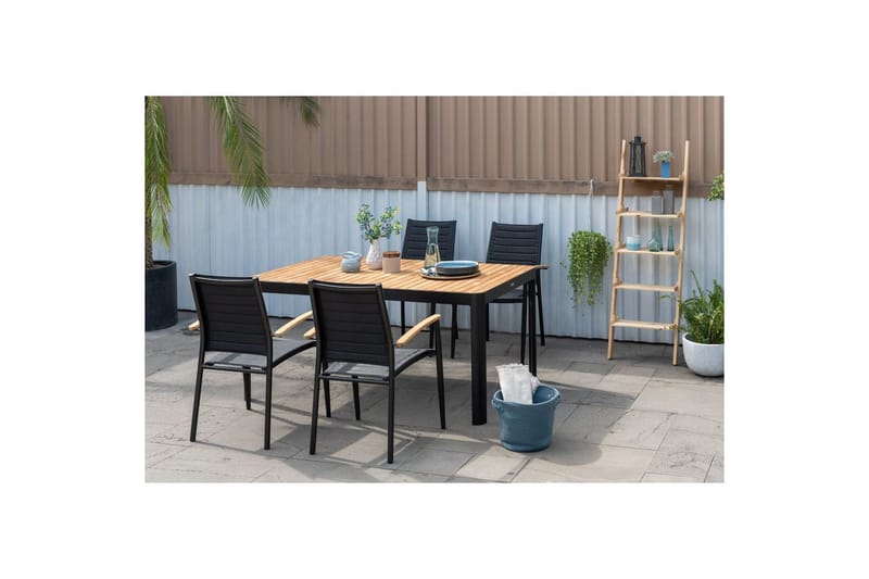 Utendørs møbelgruppe Lifestyle Garden Portals 161 cm 4 lite Carver stoler - 4 lite Carver stoler - Hagemøbler - Hagegruppe - Spisegrupper hage