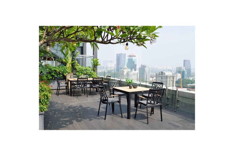 Utendørs møbelgruppe Lifestyle Garden Portals 161 cm 6 tre skjæringsstoler - 6 tre skjæringsstoler - Hagemøbler - Hagegruppe - Spisegrupper hage