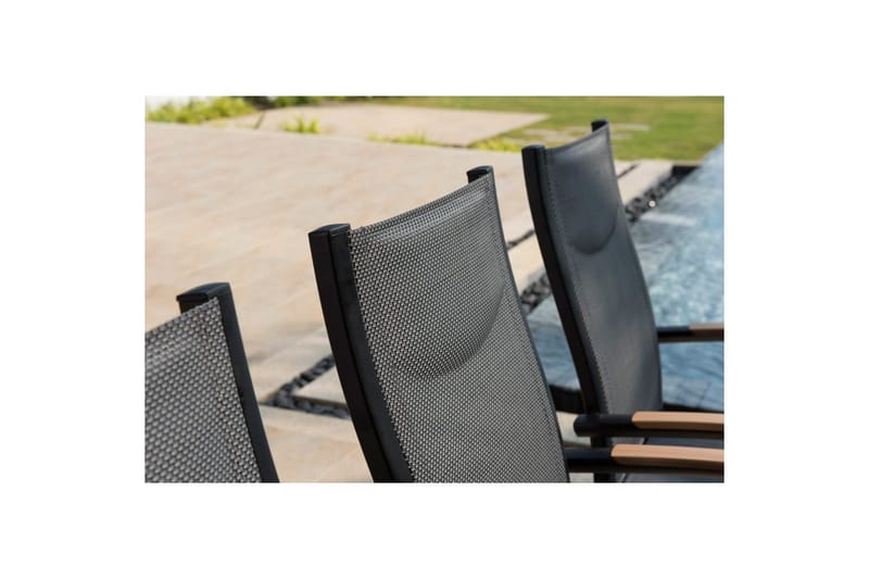 Utendørs møbelgruppe Lifestyle Garden Panama 210-300 cm 6 stablebar stoler + 2 posisjons stoler - 6 stablebar stoler + 2 posisjons stoler - Hagemøbler - Hagegruppe - Spisegrupper hage