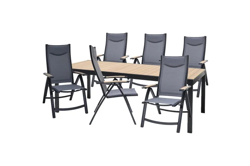 Utendørs møbelgruppe Lifestyle Garden Panama 210-300 cm 6 posisjons stoler, 6 posisjons stoler