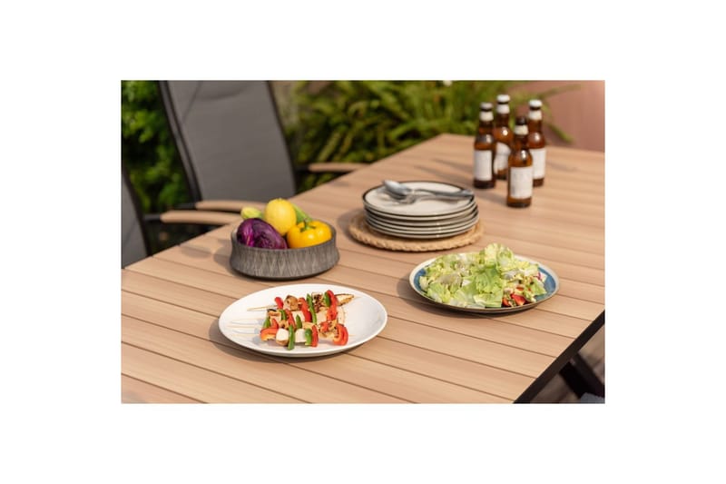 Utendørs møbelgruppe Lifestyle Garden Panama 200 cm 6 stablebar stoler - 6 stablebar stoler - Hagemøbler - Hagegruppe - Spisegrupper hage