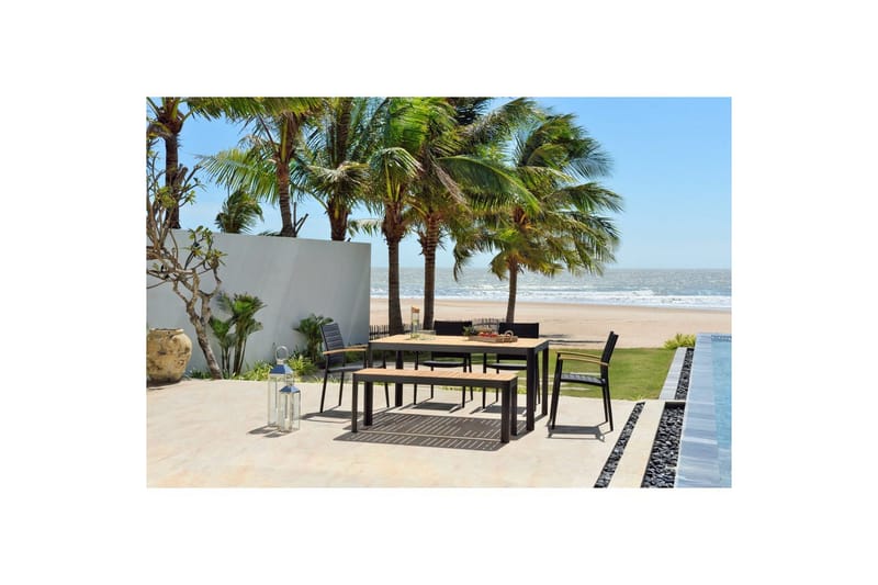 Utendørs møbelgruppe Lifestyle Garden Portals 161 cm 4 lite Carver stoler + benk - 4 lite Carver stoler + benk - Hagemøbler - Hagegruppe - Spisegrupper hage