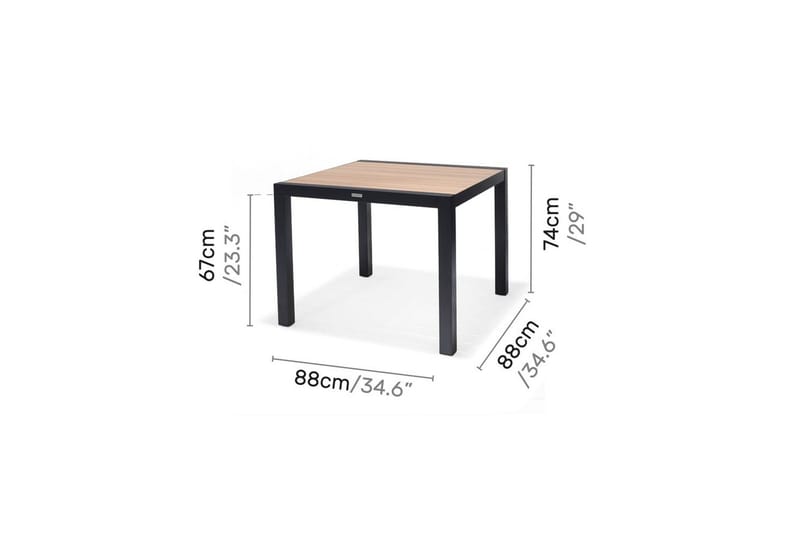 Utendørs møbelgruppe Lifestyle Garden Panama 90 cm 4 stablebare lenestoler - 4 stablebare lenestoler - Hagemøbler - Hagegruppe - Spisegrupper hage