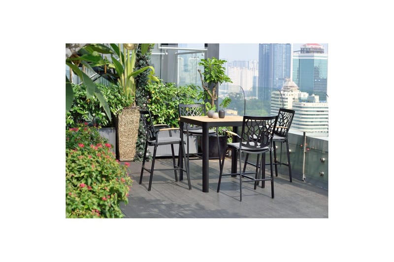 Utendørs møbelgruppe Lifestyle Garden Portals barbord 95 & 4 barstoler - Hagemøbler - Hagegruppe - Spisegrupper hage