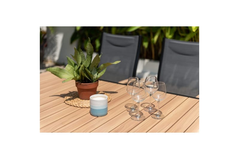 Utendørs møbelgruppe Lifestyle Garden Panama 210-300 cm 6 stablebar stoler + 2 posisjons stoler - 6 stablebar stoler + 2 posisjons stoler - Hagemøbler - Hagegruppe - Spisegrupper hage