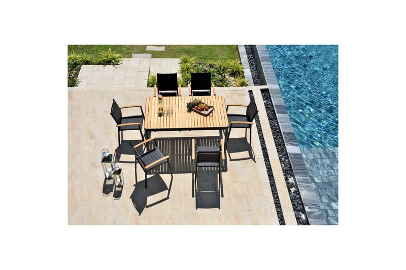 Utendørs møbelgruppe Lifestyle Garden Portals 161 cm 6 litt carver stoler - 6 litt carver stoler - Hagemøbler - Hagegruppe - Spisegrupper hage